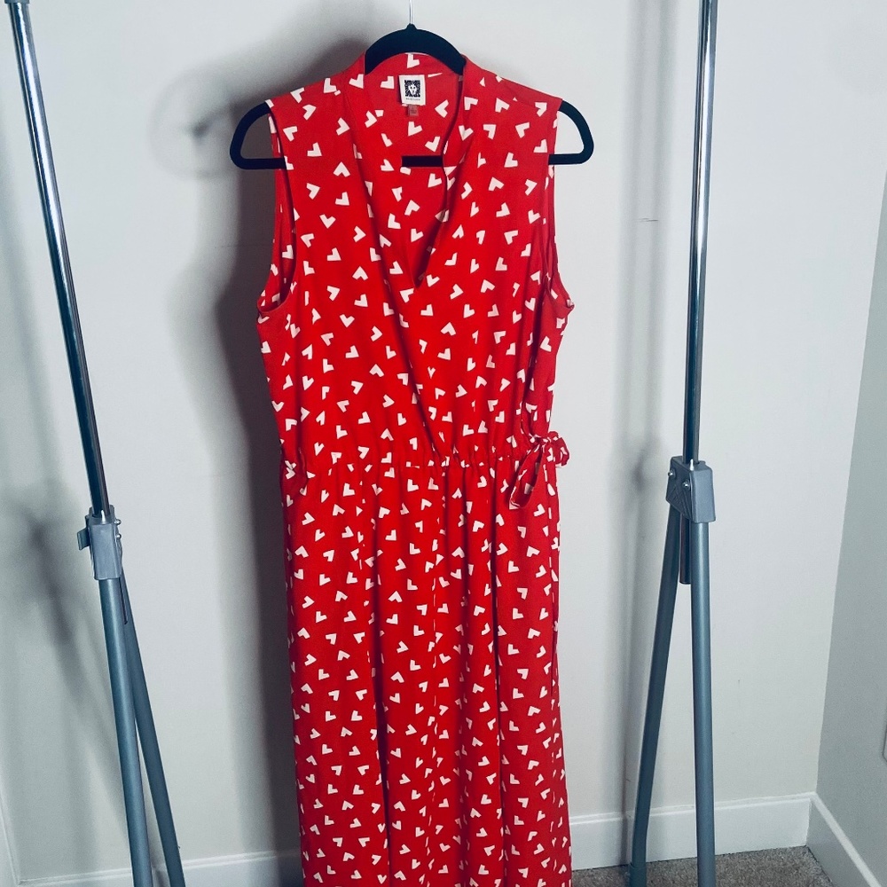 Red & White Anne Klein dress - Picture 2 of 5
